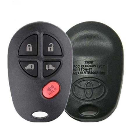 OEM: REF:    2004-2017 Toyota Sienna / 5-Button Keyless Entry Remote / PN: 89742-AE030 / GQ43VT20T